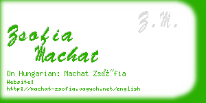 zsofia machat business card